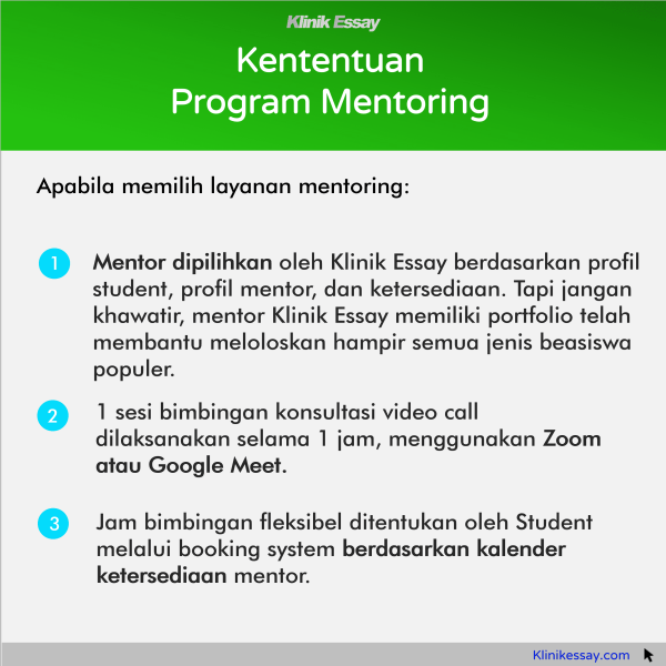 Klinikessay.com mentoring beasiswa scholarship