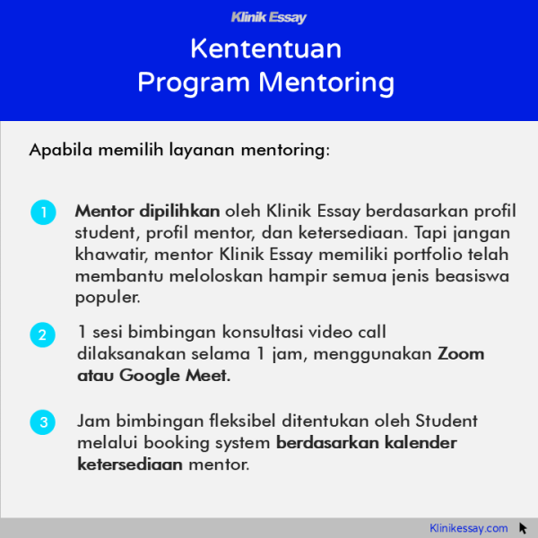 Review dan mentoring motivation letter klinik essay