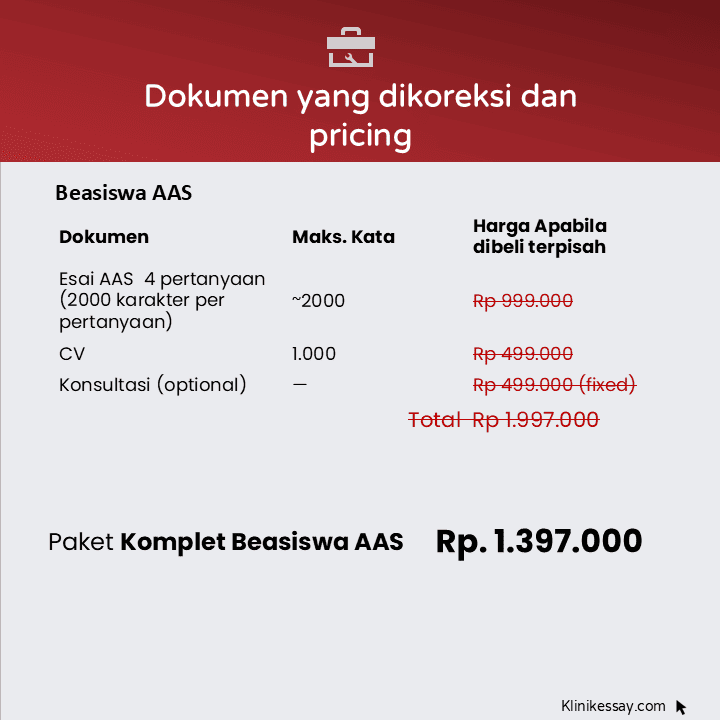 Komplet Beasiswa Klinik Essay