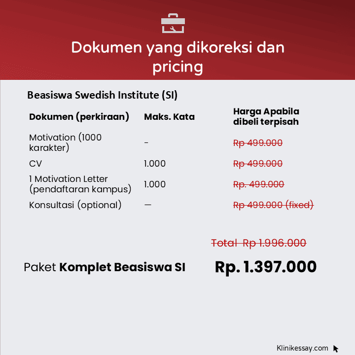 Komplet Beasiswa Klinik Essay
