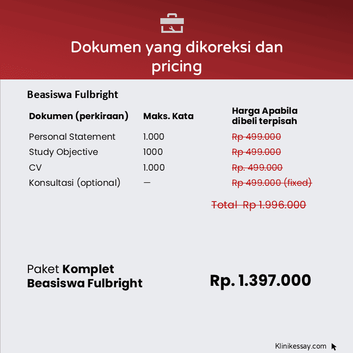 Komplet Beasiswa Klinik Essay