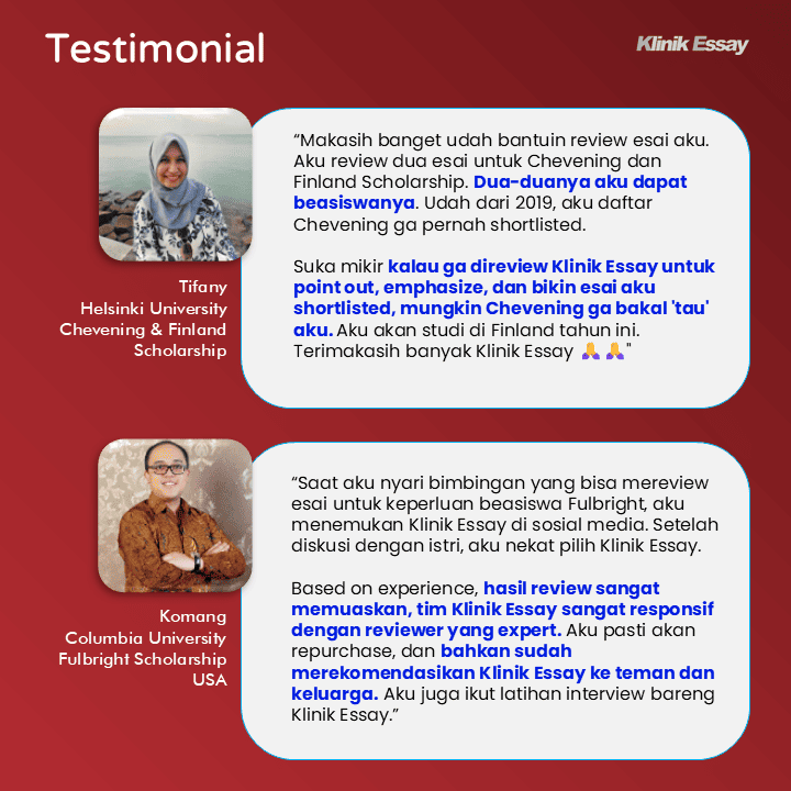 Komplet Beasiswa Klinik Essay